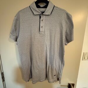 Rodd & Gunn Navy and White Micro-Striped Polo